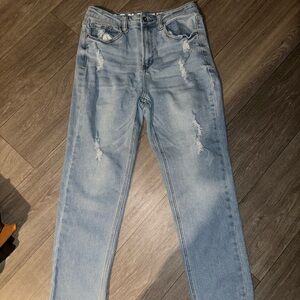 Light Blue Distressed Women Jeans